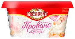 Сыр творожный ПРЕЗИДЕНТ Прованс с чесноком бзмж 60% 120г