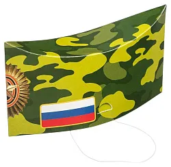 Пилотка ВЕСЕЛАЯ ЗАТЕЯ Камуфляж бумажная 6шт