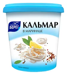 Филе кальмара БАЛТИЙСКИЙ БЕРЕГ соломка в маринаде 390г