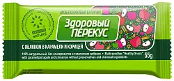 Батончик ЗДОРОВЫЙ ПЕРЕКУС с яблоком в карамели и корицей 55г