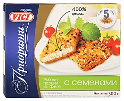 Рыбное филе ВИЧИ в панировке с семенами 300г