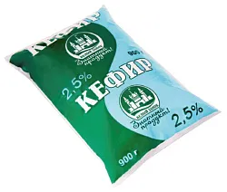 Кефир БЕЛЫЙ ЗАМОК бзмж 2.5% п/пак 500г