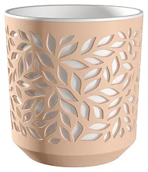 Кашпо ВМС Ливс пудрово-белый 2.5л арт.КШ-9585