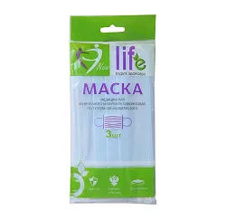 Маска на резинке 3 слоя №3