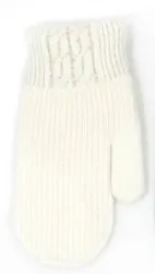 Варежки женские ХОББИ ЛАЙН белые р.7-8 арт.ВЖ 632-04