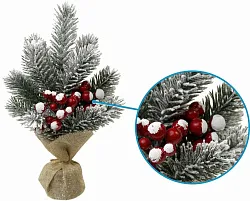 Ель декоративная ТАМ-ТАМ Заснеженная с ягодами 25см арт.X15215-3