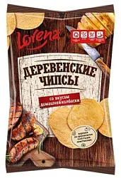 Чипсы ЛОРЕНЦ Деревенские со вкусом домашней колбаски 100г