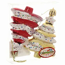 Набор елочных украшений СЕРПАНТИН Елочки яркие 8см микс