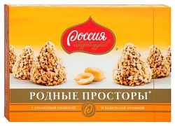 Набор конфет РОДНЫЕ ПРОСТОРЫ с вафельной крошкой 125г
