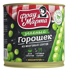 Горошек ФРАУ МАРТА зеленый ГОСТ 420г
