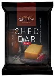 Сыр ЧИЗ ГАЛЛЕРН Чеддер красный бзмж 50% 200г