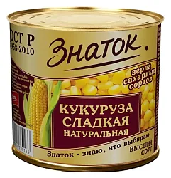 Кукуруза ЗНАТОК сахарная ж/б 425мл