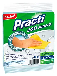 Салфетка ПАКЛАН Практи губчатые 2шт 18*18см