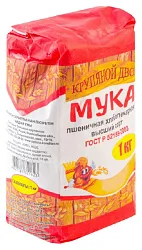 Мука КРУПЯНОЙ ДВОР пшеничная в/с ГОСТ м/у 1кг