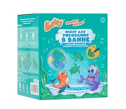 Набор для рисования в ванной БАФФИ мыльная краска Е 1шт трафарет 1шт ролик 1шт