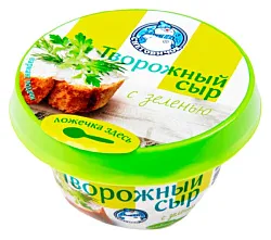 Сыр творожный СНЕГОВИЧОК с зеленью бзмж 60% 140г