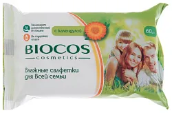 Влажные салфетки БИОКОС для всей семьи 60шт