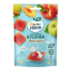 Фруктовые кусочки ФРУТОНЯНЯ яблоко персик м/у 53г