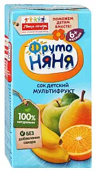 Сок ФРУТОНЯНЯ мультифруктовый 0.2л
