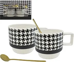 Кружка НАТАМ Классик 350мл с ложкой 2шт ПУ арт.CHSC-4