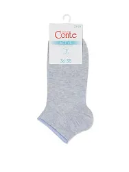 Носки женские КОНТЕ Актив светло-серые-голубые р.23-25 арт.12С-32СП