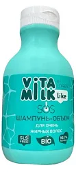 Шампунь ВИТА МИЛК Лайк SOS объем для очень жирных волос 350мл