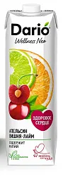 Нектар ДАРИО Велнес Нео апельсин вишня лайм 1л