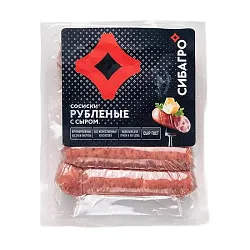 Сосиски СИБАГРО рубленые с сыром в/у 200г
