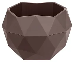 Кашпо ВМС Топаз мокачино 450мл арт.КШ-4712