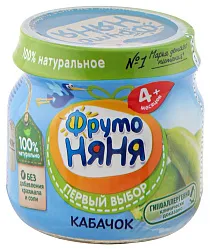 Пюре ФРУТОНЯНЯ натуральное из кабачков ст/б 80г