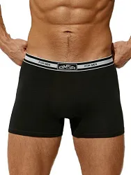 Трусы мужские ОМСА боксеры с открытой резинкой черные р.50