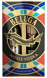Водка БЕЛУГА Нобл 40% ПК 0.7л+Рокс с цветными рыбками