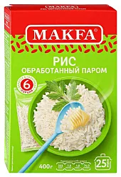 Рис МАКФА обработанный паром карт/уп 400г