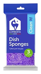 Губка кухонная ЛОМБЕРТА крупнопористая 3шт