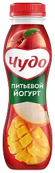 Йогурт ЧУДО персик манго дыня бзмж 1.9% 260г