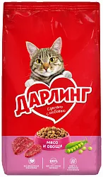Корм для кошек ДАРЛИНГ мясо и овощи сухой 1.75кг
