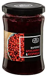 Варенье САВА брусничное с корицей ст/б 300г