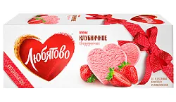 Печенье ЛЮБЯТОВО Клубничное воздушное 200г