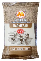 Сыр ЮГОВСКОЙ Пармезан бзмж 45% 200г