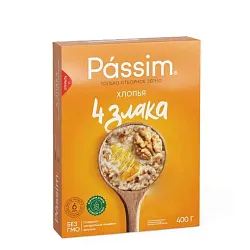 Хлопья ПАССИМ 4 злака карт/уп 400г