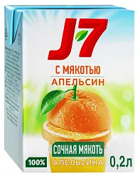 Нектар ДЖЕЙ-7 апельсин 0.2л