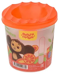 Стакан-непроливайка МУЛЬТИ-ПУЛЬТИ Чебурашка с рисунком