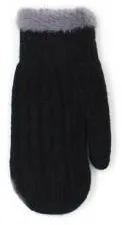 Варежки женские ХОББИ ЛАЙН черные р.7-8 арт.ВЖ 633-06