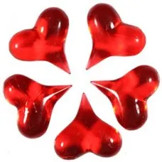 Сердечки ПАТИ БУМ красные 3.4*3.4см 5шт
