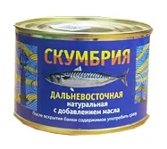 Скумбрия МОРЕПРОДУКТ дальневосточная натуральная с д/м ж/б 250г